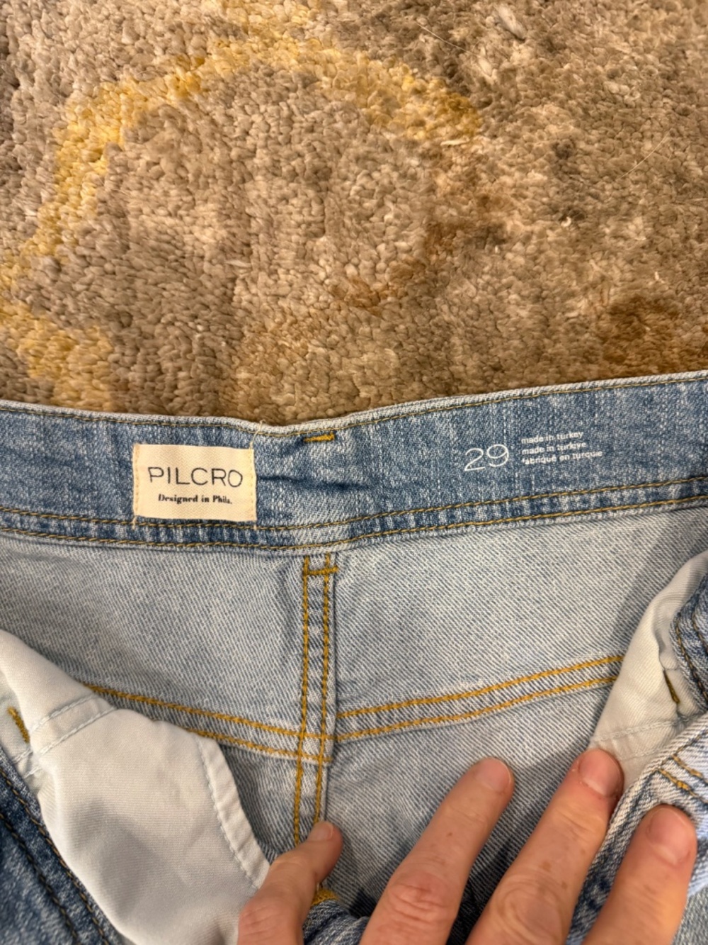 Anthropologie Pilcro High Rise Wide Leg Raw Hem Jeans Light Wash Size 29 - Picture 3 of 4